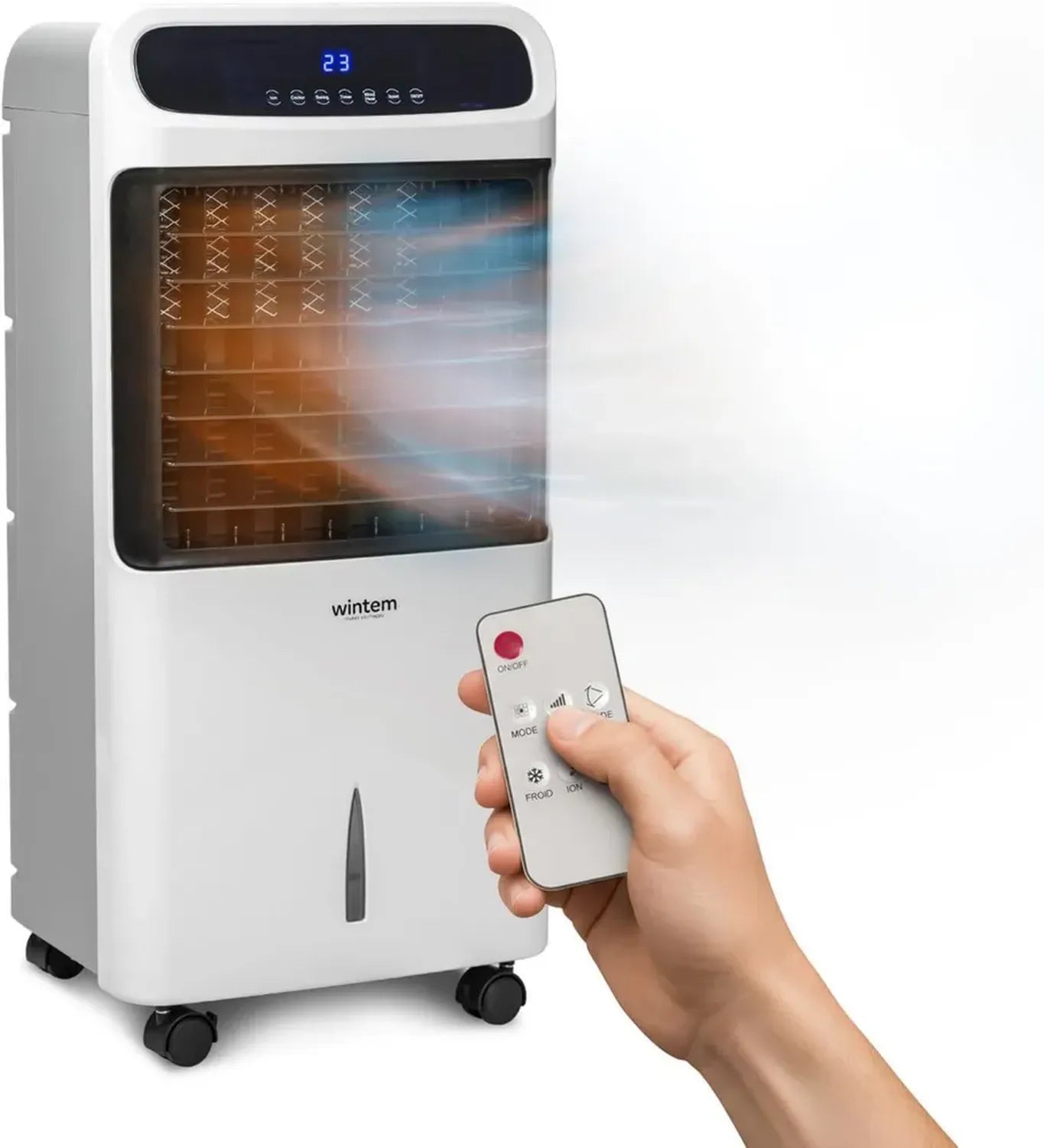 Avilia - Climatiseur Évaporatif 4-en-1 avec Chauffage, Humidification, Purification, Réservoir 10L, Télécommande et Roulettes